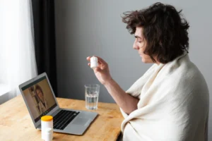 Doctor providing virtual allergy consultation for seasonal allergies